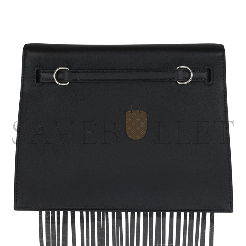 HERMES MASTER KELLY DANSE ANATE BLACK SWIFT PALLADIUM HARDWARE (22*17*7cm)